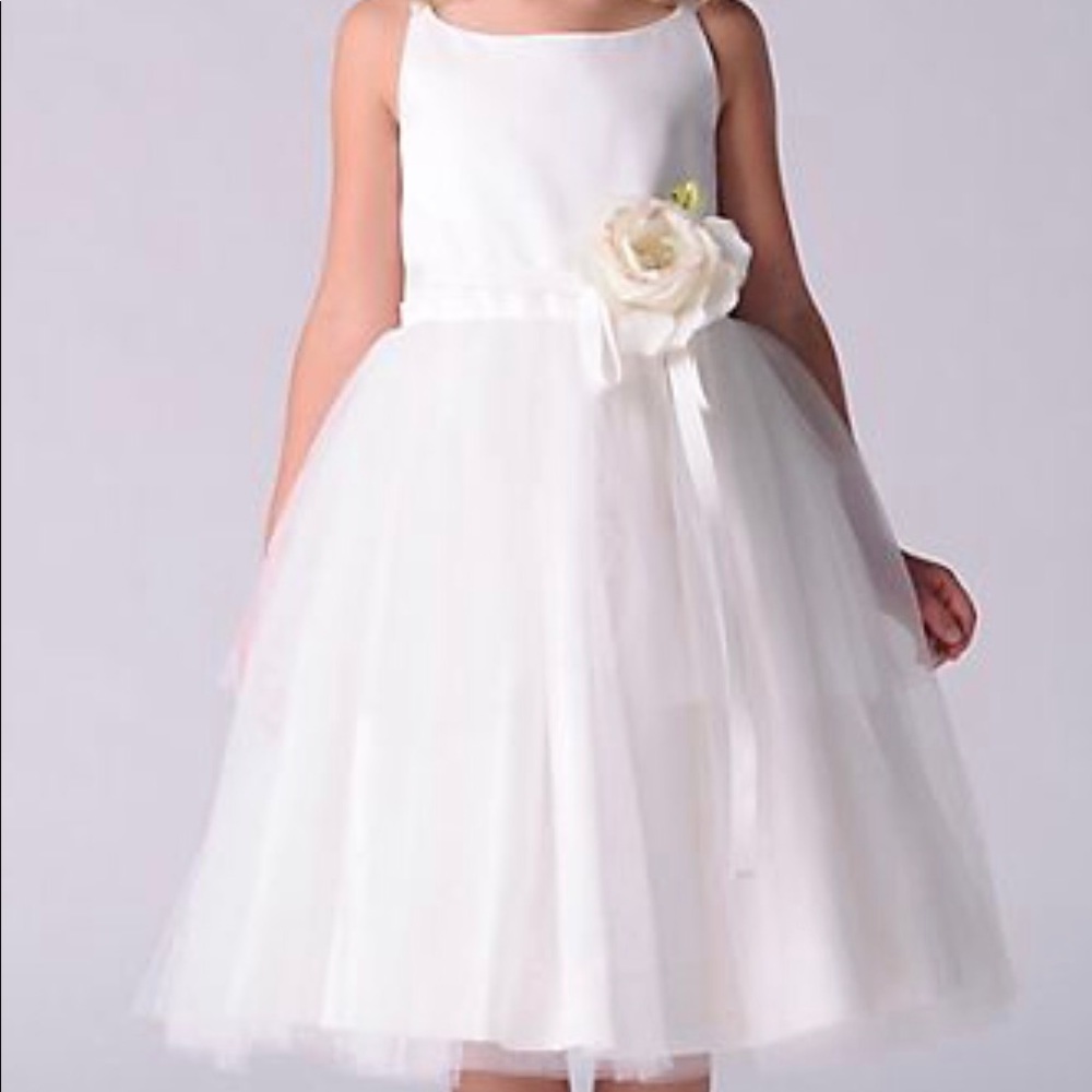 Us Angels flower girl dress with attached flower